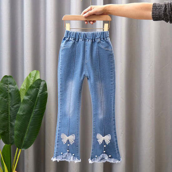 Children's Denim Wide Leg Pants Casual Speaker - YLORESHOP