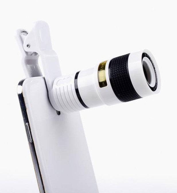 Zoom Mobile Phone Clip-On Retractable Telescope Camera Lens For Galaxy S3 S4 S5 S6 S7 Edge Phone