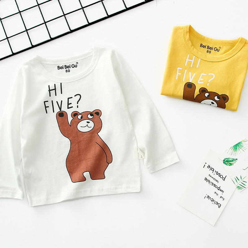 Cartoon children's long sleeve t-shirt bottoming shirt - YLORESHOP