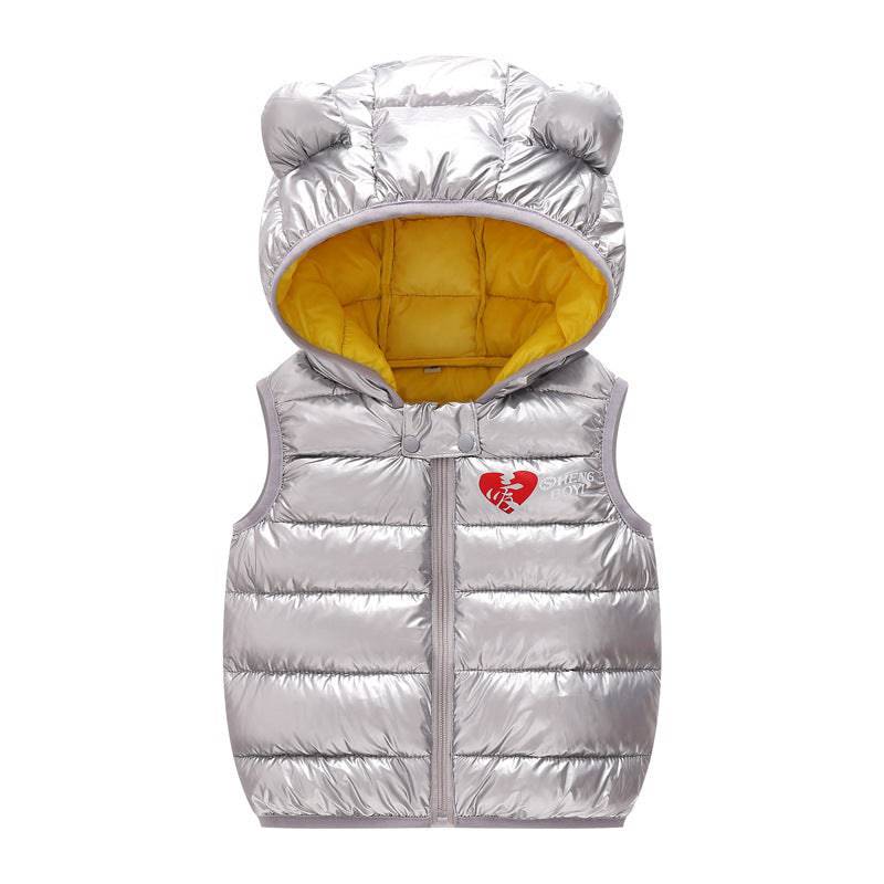 Gilet caldo per bambini Autunno Neonati maschi Gilet senza maniche Gilet per capispalla per bambini Giacche con cappuccio per bambini