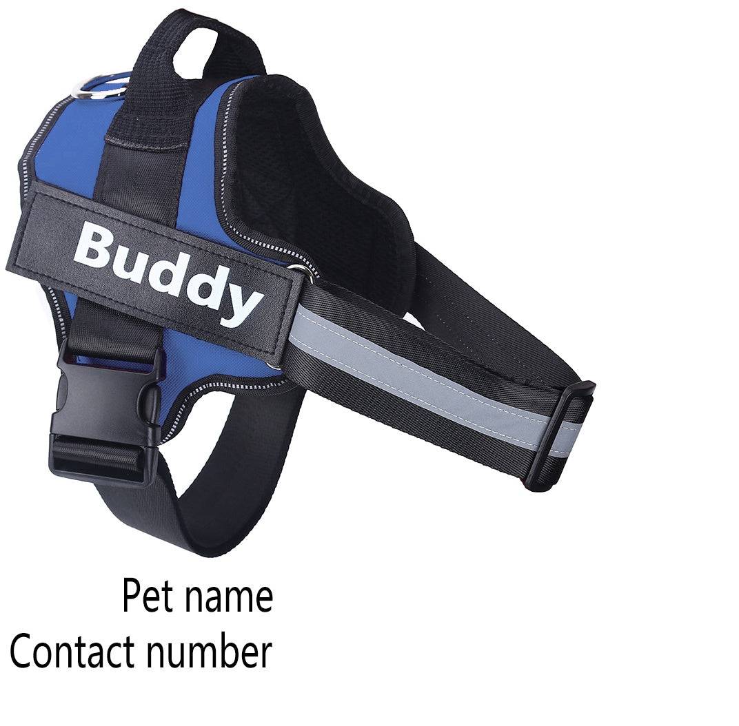 Imbracatura per cani personalizzata NO PULL Gilet per imbracatura per animali regolabile traspirante e riflettente per forniture per animali domestici con toppe personalizzate per cani di piccola taglia