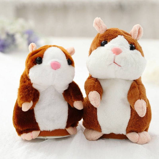 16cm Christmas Talking Hamster Plush Toy Interactive Sound Record Plush Hamster Stuffed Toys for Children Kids Christmas Gift - YLORESHOP