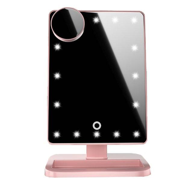 Touch Screen Makeup Mirror With 20 LED Light Bluetooth Music Speaker 10X Magnifying Mirrors Lights - YLORESHOP