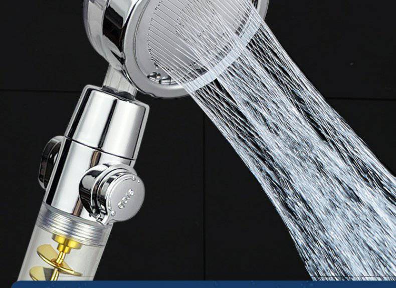 Internet Celebrity Small Waist Supercharged Shower Head Twin-turbo Pressurized Propeller Multifunctional Fan Shower Shower Head - YLORESHOP