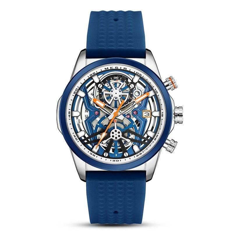 Men's Silicone Mechanical Style Decorative Quartz Watch - YLORESHOP