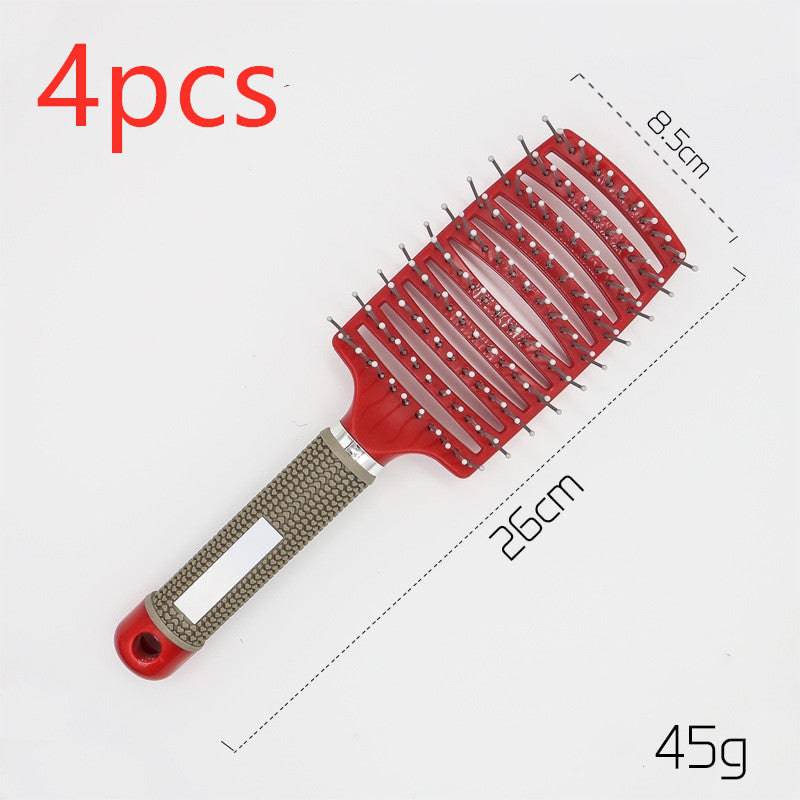 Hairbrush Anti Klit Brushy Haarborstel Women Detangler Hair Brush Bristle Nylon Scalp Massage  Teaser Hair Brush Comb - YLORESHOP