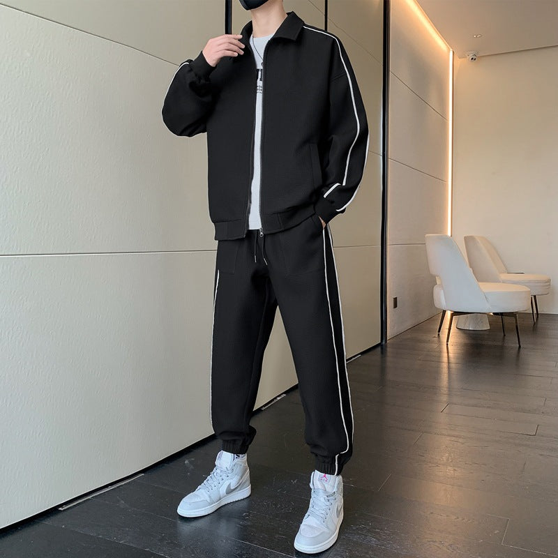 Three-dimensional Grid Men's Leisure Sports Suit - YLORESHOP
