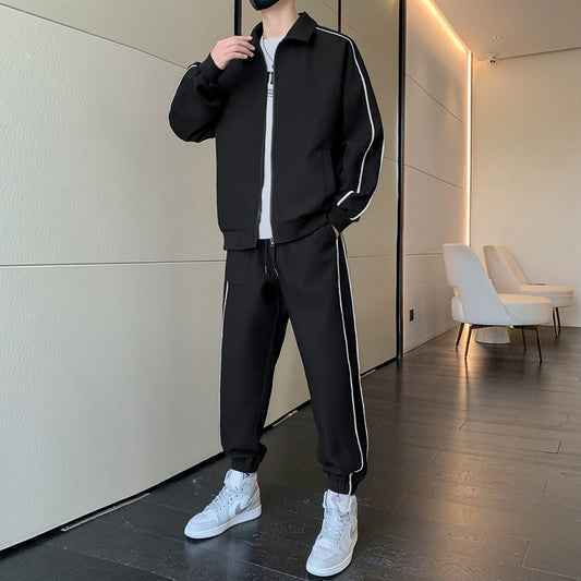 Three-dimensional Grid Men's Leisure Sports Suit - YLORESHOP