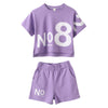 Loose Children's Wear Girl Short-sleeved Big Kids Sports Two-piece Suit - YLORESHOP