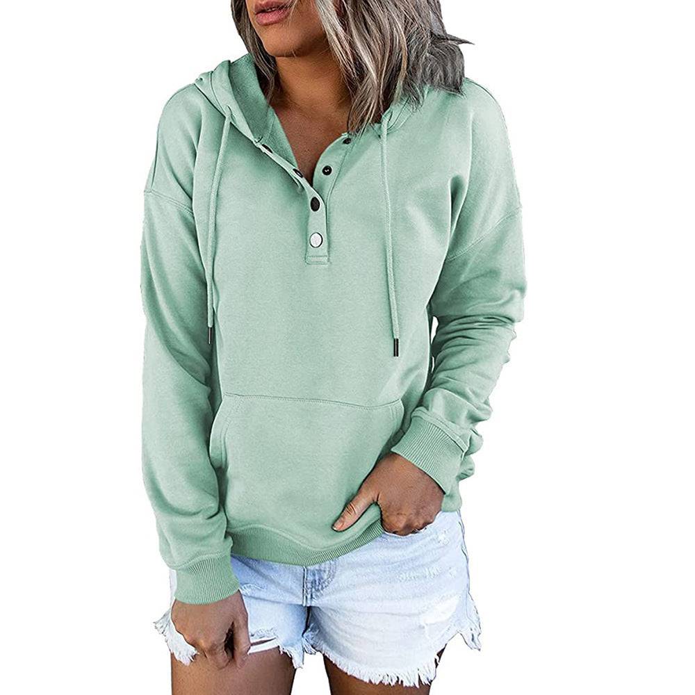 Women's Long-sleeved Coat Loose Casual Hooded Sweater - YLORESHOP