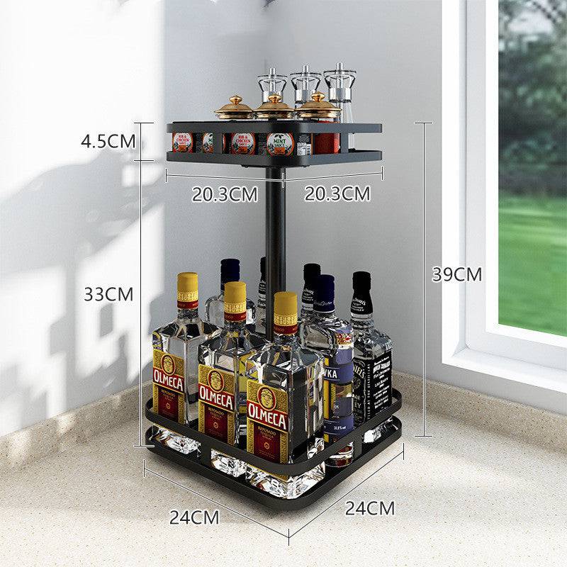 Kitchen Shelves Rotating Seasoning Rack Countertop Seasoning