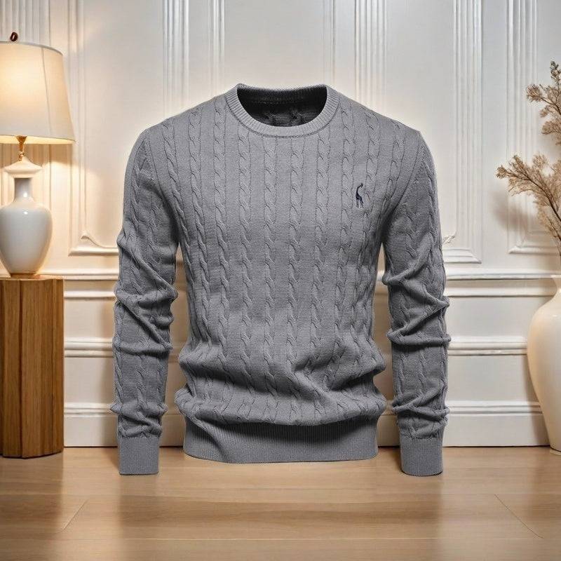 Maglione autunno e inverno pullover cervo ricamo maglione tinta unita per uomo