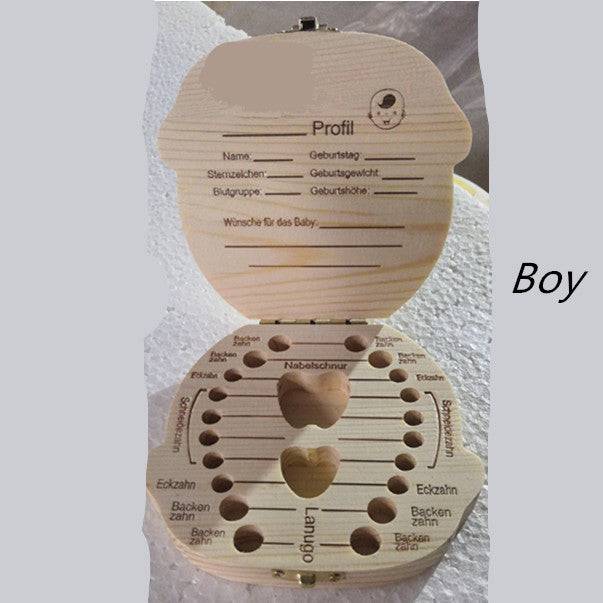 Scatola portaoggetti in legno per organizer per scatole per denti per bambini