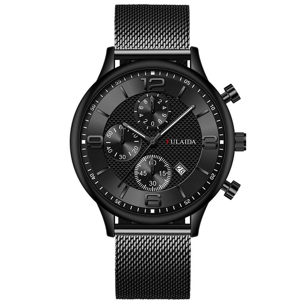 Mesh Strap Calendar Quartz Simple Casual All-match Men's Watch - YLORESHOP