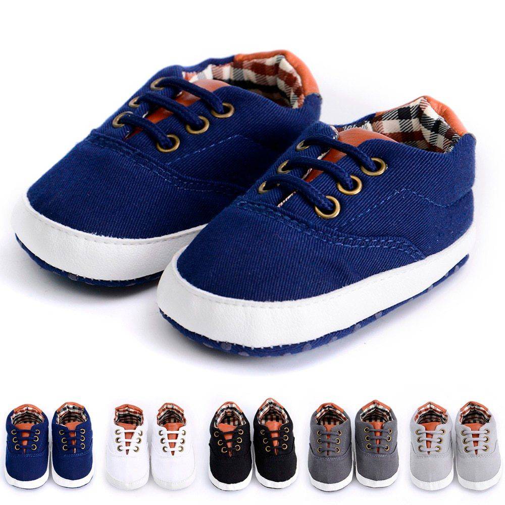 Solid color casual lace soft bottom baby canvas shoes baby shoes toddler shoes - YLORESHOP