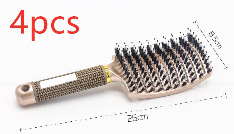 Hairbrush Anti Klit Brushy Haarborstel Women Detangler Hair Brush Bristle Nylon Scalp Massage  Teaser Hair Brush Comb - YLORESHOP