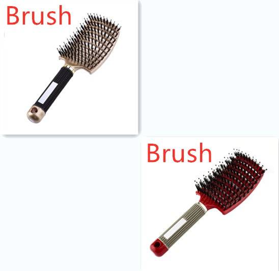 Hairbrush Anti Klit Brushy Haarborstel Women Detangler Hair Brush Bristle Nylon Scalp Massage  Teaser Hair Brush Comb - YLORESHOP