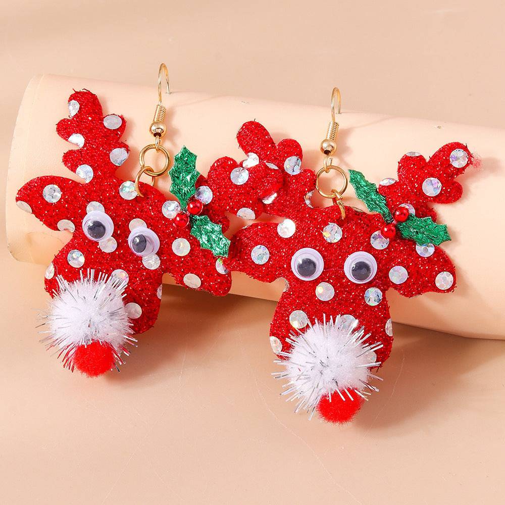 Ornament Christmas Cartoon Cute Earrings - YLORESHOP