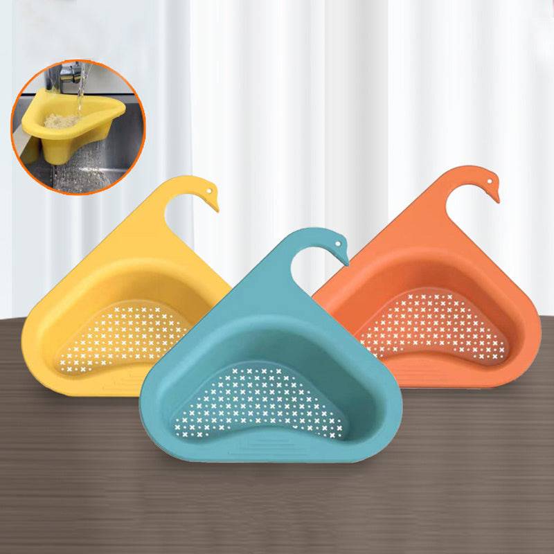 Household Sink Hanging Fruit And Vegetable Filter Water Drain Basket Kitchen Dry And Wet Separation Swan Drain Basket - YLORESHOP