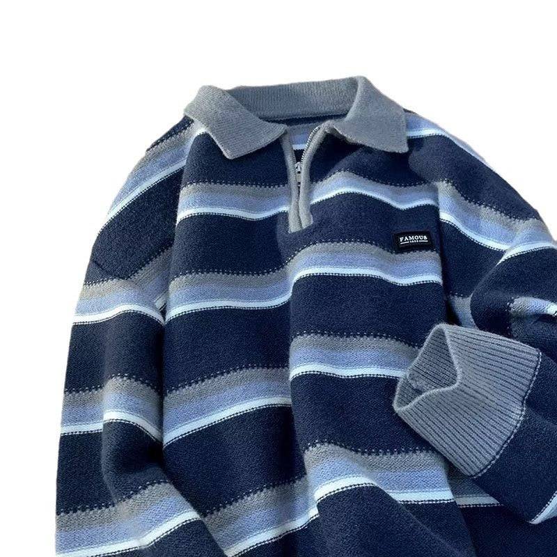 Top in maglia da uomo per coppia di nicchia giovanile autunno e inverno in stile inattivo