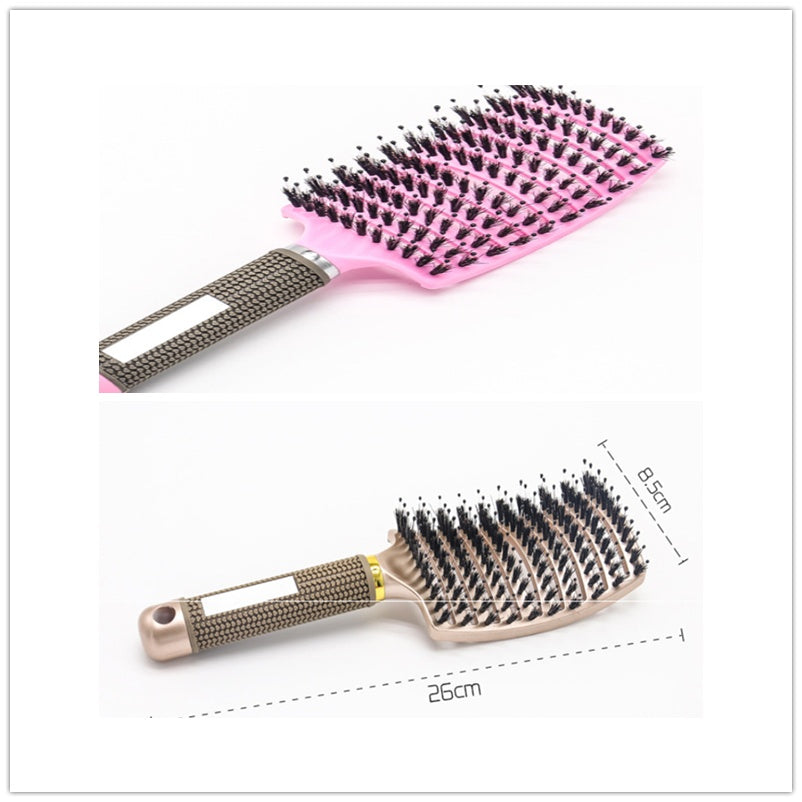 Hairbrush Anti Klit Brushy Haarborstel Women Detangler Hair Brush Bristle Nylon Scalp Massage  Teaser Hair Brush Comb - YLORESHOP