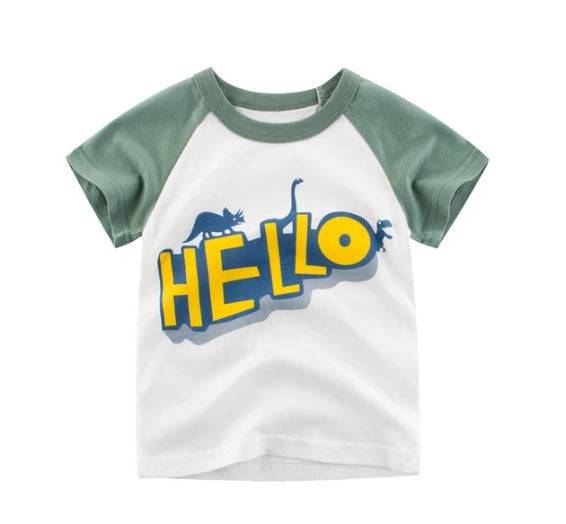 Abbigliamento per bambini Estate T-shirt in cotone per ragazzi nuovi bambini coreani Tesoro da uomo a maniche corte per bambini