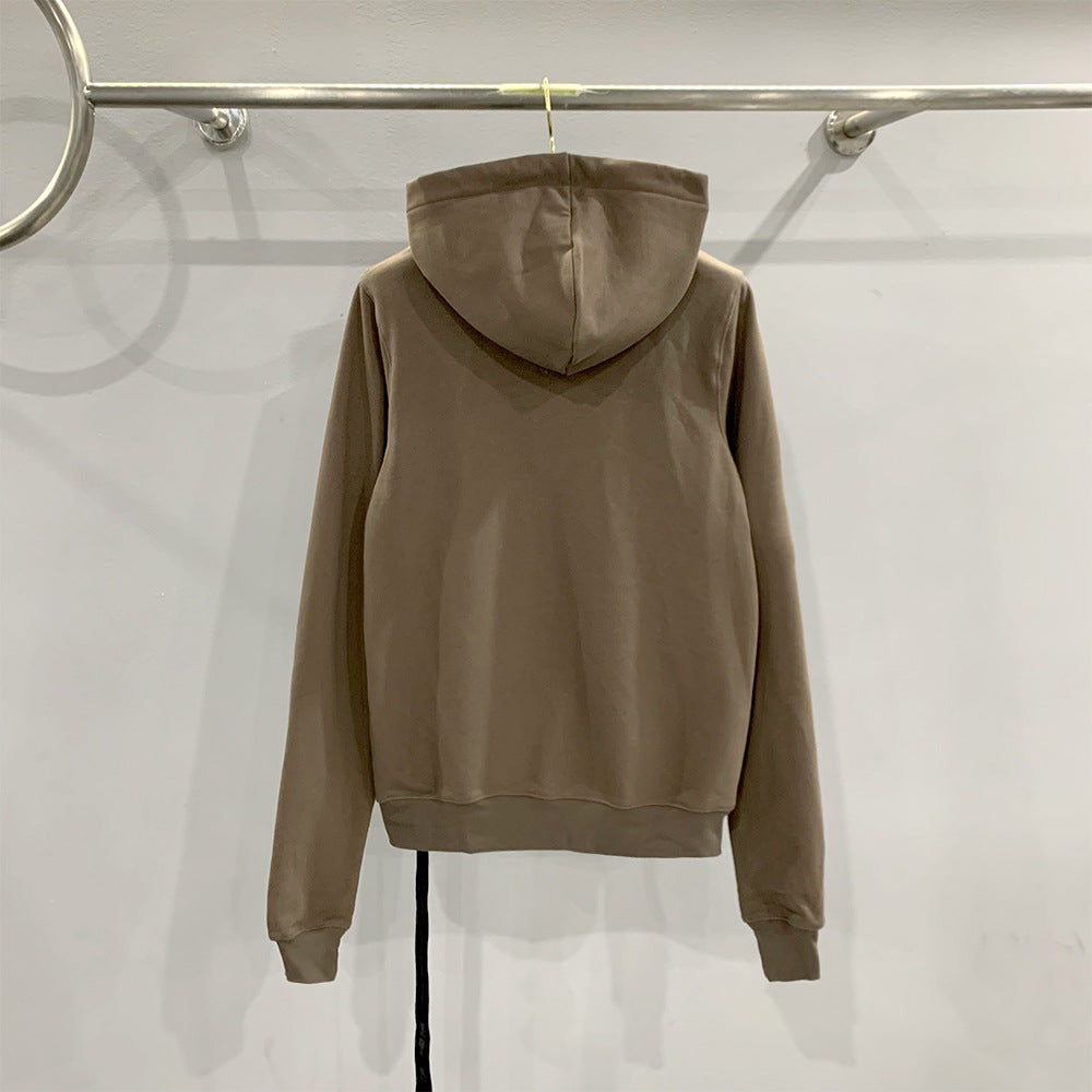 Classic Black Zip-up Hooded Long Sleeve Sweatshirt For Men - YLORESHOP