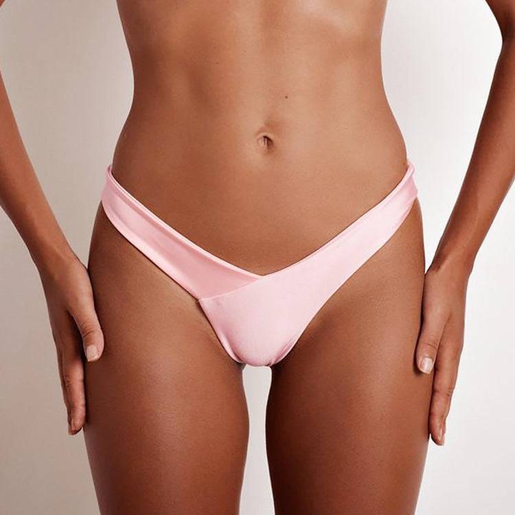 Solid color low waist brief bikini - YLORESHOP