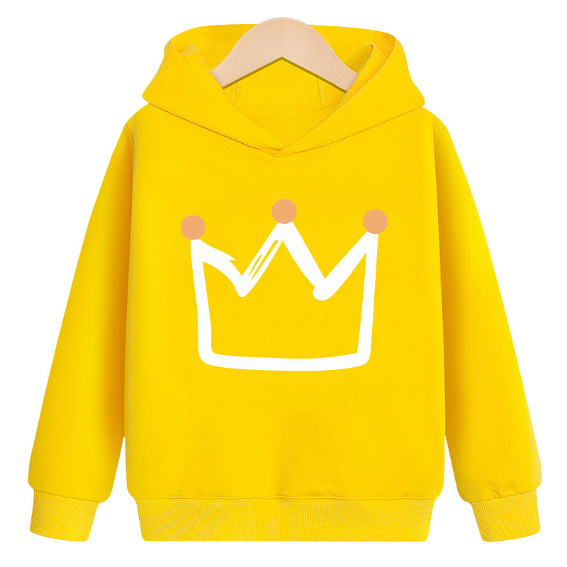 Crown hooded plus velvet sweatshirt - YLORESHOP