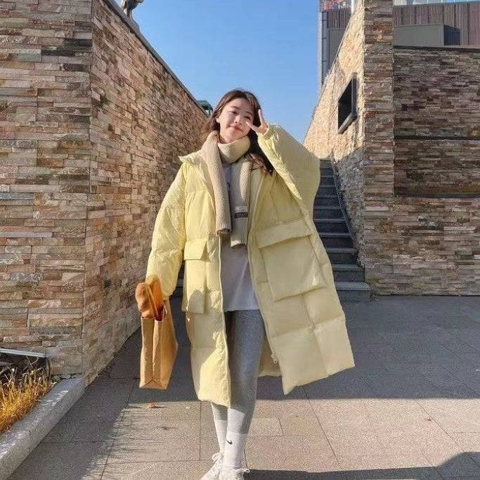 Versione coreana del cappotto imbottito ampio con una marea di cappotto caldo e spesso