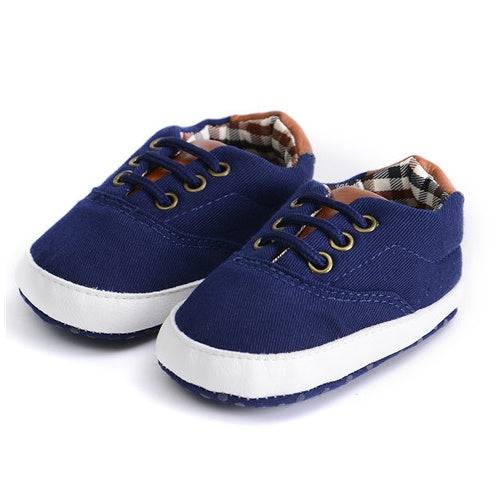 Solid color casual lace soft bottom baby canvas shoes baby shoes toddler shoes - YLORESHOP