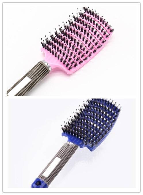 Hairbrush Anti Klit Brushy Haarborstel Women Detangler Hair Brush Bristle Nylon Scalp Massage  Teaser Hair Brush Comb - YLORESHOP