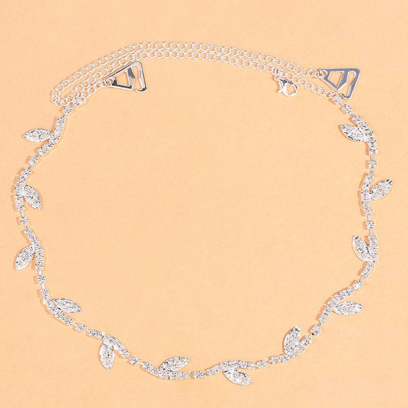 Women's Leaf Rhinestone Shoulder Chain - YLORESHOP