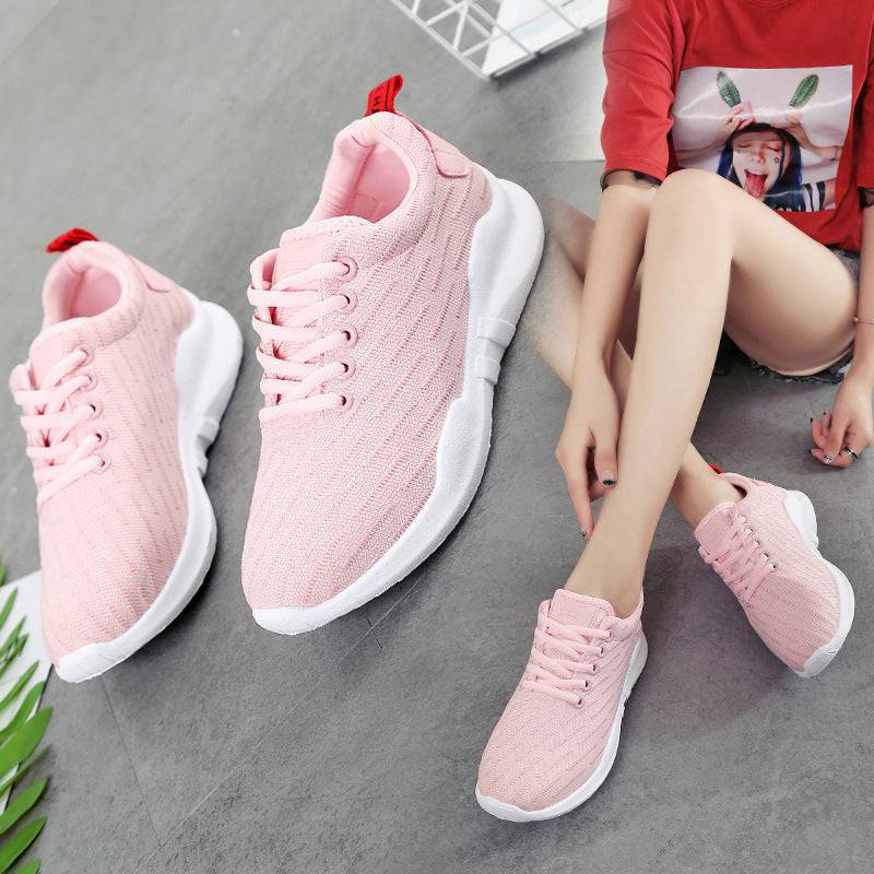 Korean Style Breathable Knitted Sneakers For Women - YLORESHOP