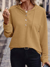 Solid Color Casual Drop-shoulder Long-sleeve Top - YLORESHOP