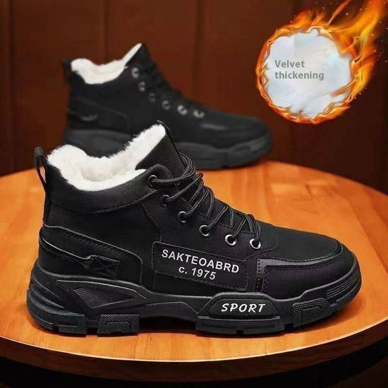 Martin Boots Fleece-lined Warm Waterproof Non-slip Snow Boots Men - YLORESHOP