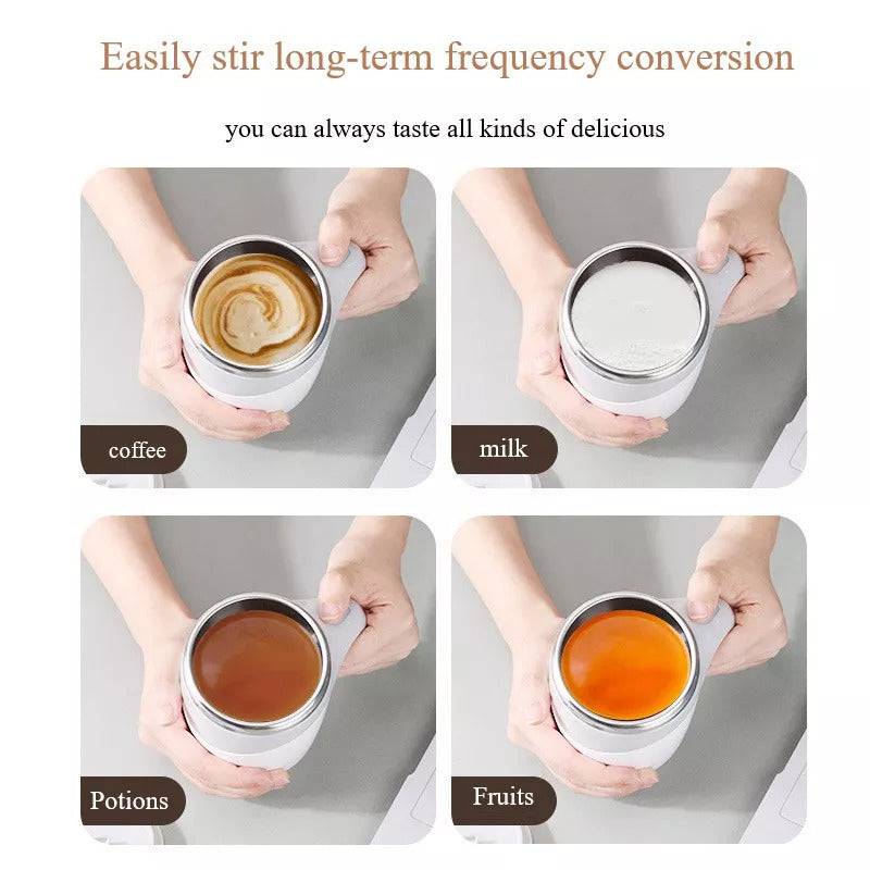 Rechargeable Model Automatic Stirring Cup Coffee Cup High Value Electric Stirring Cup Lazy Milkshake Rotating Magnetic Water Cup - YLORESHOP