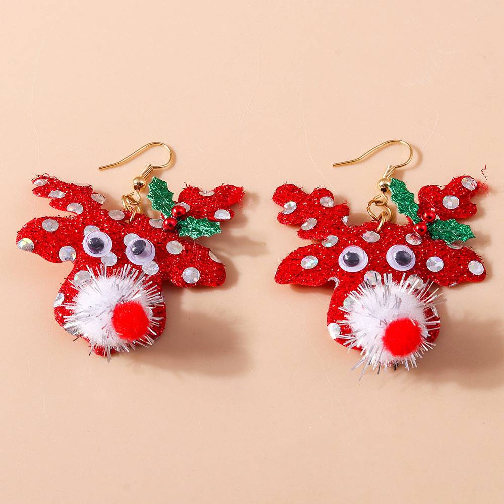 Ornament Christmas Cartoon Cute Earrings - YLORESHOP