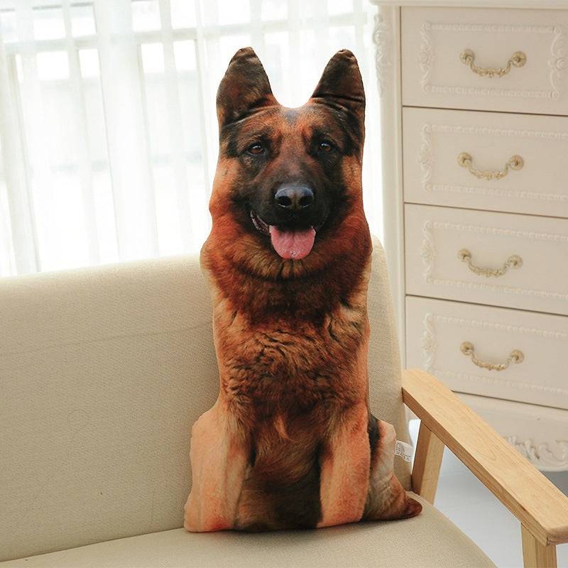 Funny 3D Dog Print Throw Pillow Creative Cushion Cute Plush Doll Gift Home Decor - YLORESHOP