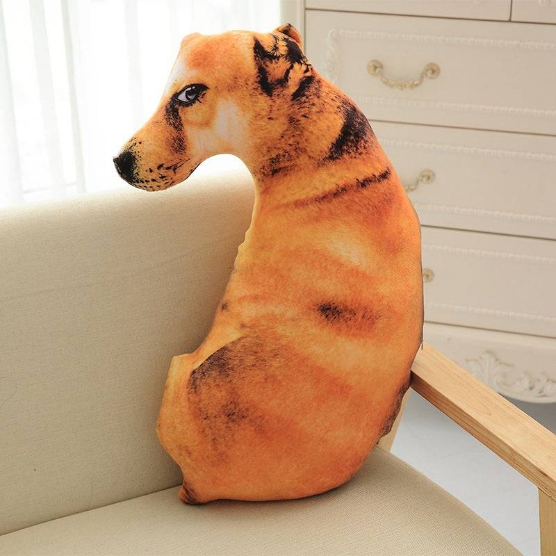 Funny 3D Dog Print Throw Pillow Creative Cushion Cute Plush Doll Gift Home Decor - YLORESHOP