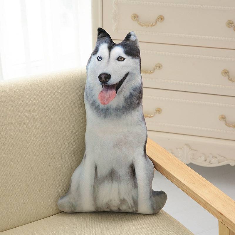 Funny 3D Dog Print Throw Pillow Creative Cushion Cute Plush Doll Gift Home Decor - YLORESHOP