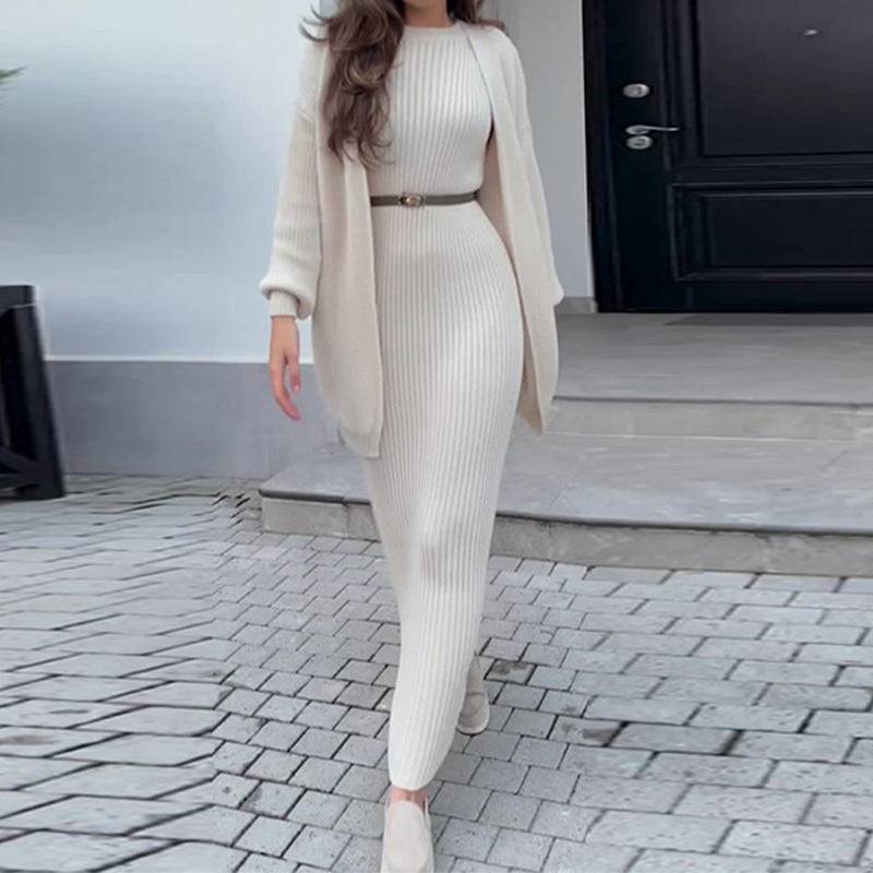 Lazy Fashion Knitwear Long Skirt Suit Women