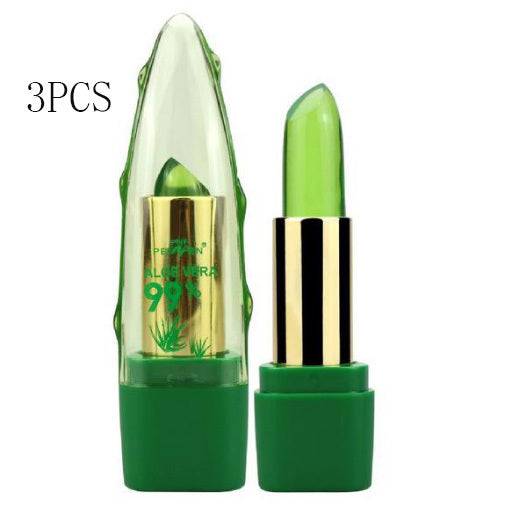 Aloe Vera Gel Color Changing Lipstick Gloss  Moisturizer Anti-drying Desalination Fine-grain Lip Blam Care - YLORESHOP