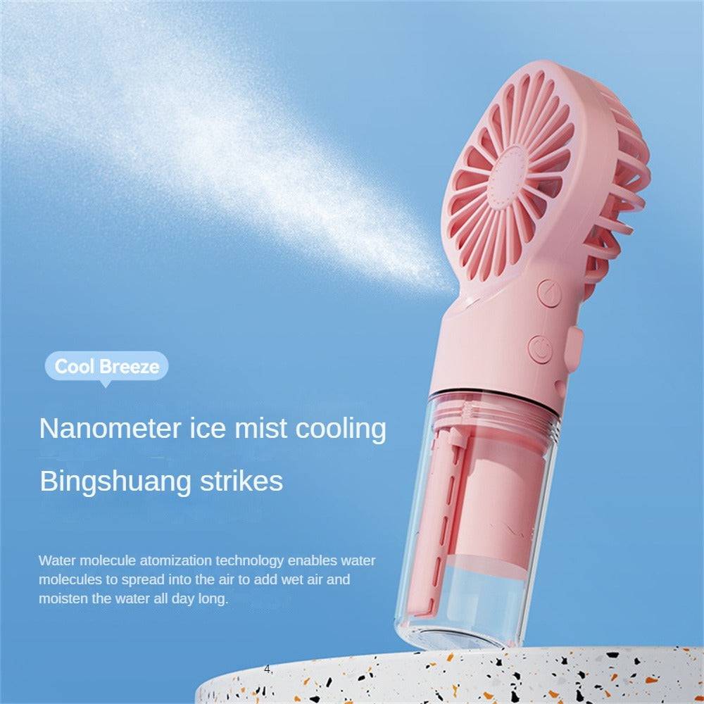 Strong Power Spray Humidification Small Mist Fan Humidification Usb Charging Portable Fan Icy And Refreshing Fan Water Supplement - YLORESHOP