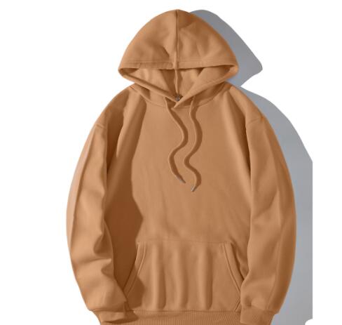 Felpa con cappuccio e pullover tinta unita alla moda