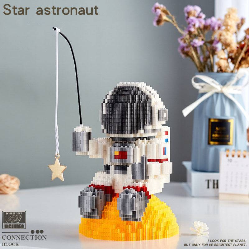 Serie Astronauta Astronauta Blocchi di costruzione di piccole particelle Assemblaggio di giocattoli educativi Regali per uomini e donne