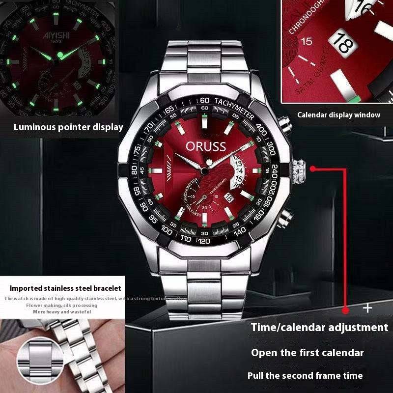 Automatic Movement Watch Men's Calendar Waterproof Luminous Watch - YLORESHOP