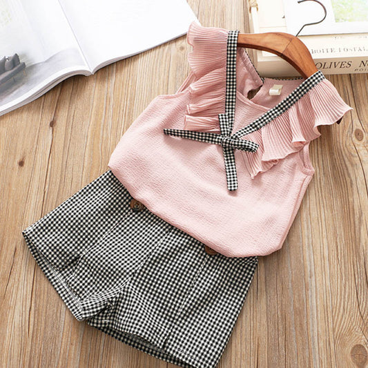 Kids Baby Girls Clothes New Short Sleeve T-Shirt Pants Dress - YLORESHOP