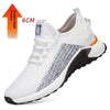 Men's Round Head Mesh Fabric Casual Shoelace Invisible Height Increasing - YLORESHOP
