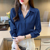 High-grade Non-ironing Anti-wrinkle Shirt Women's Solid Color Acetate Shirt - YLORESHOP